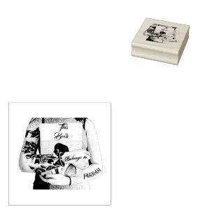 Tattoo Bookworm Book Ownership Ink Stamp