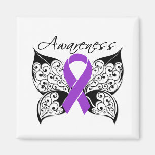 Tattoo Butterfly Awareness - Fibromyalgia Magnet
