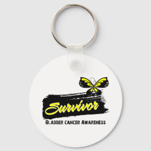 Tattoo Butterfly Bladder Cancer Survivor Keychain