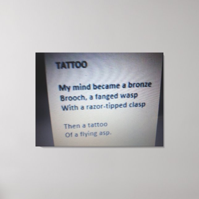 Tattoo Canvas Print (Front)