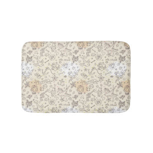 Tattoo concept pattern bath mat