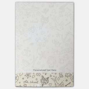 Tattoo concept pattern post-it notes