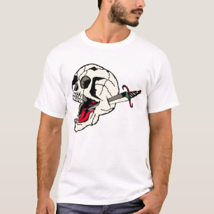 tattoo crane_transperce_dague_tete_de_mort_old_sch T-Shirt