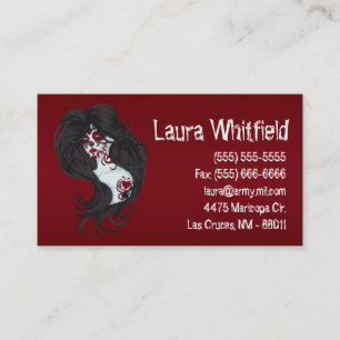 Tattoo Day of the Dead Sugar Skull Business Card