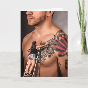 Tattoo Fan Graffiti Artist Greeting Card