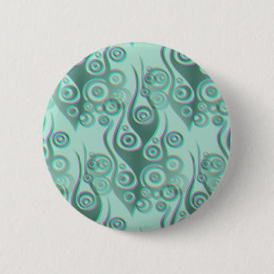 Tattoo flames & circles pattern + your backgr. 2 inch round button
