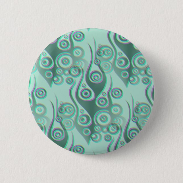 Tattoo flames & circles pattern + your backgr. 2 inch round button (Front)