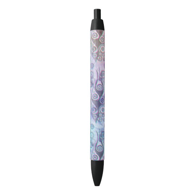 Tattoo flames & circles pattern + your backgr. black ink pen (Front Vertical)