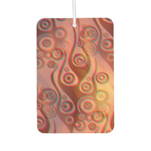 Tattoo flames & circles pattern + your backgr. car air freshener