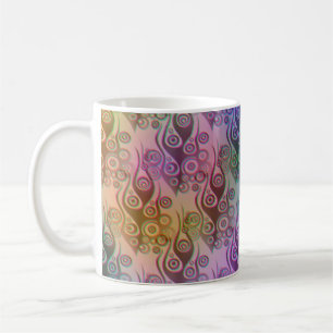 Tattoo flames & circles pattern + your backgr. coffee mug