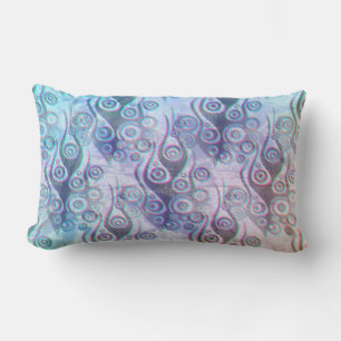 Tattoo flames & circles pattern + your backgr. lumbar pillow
