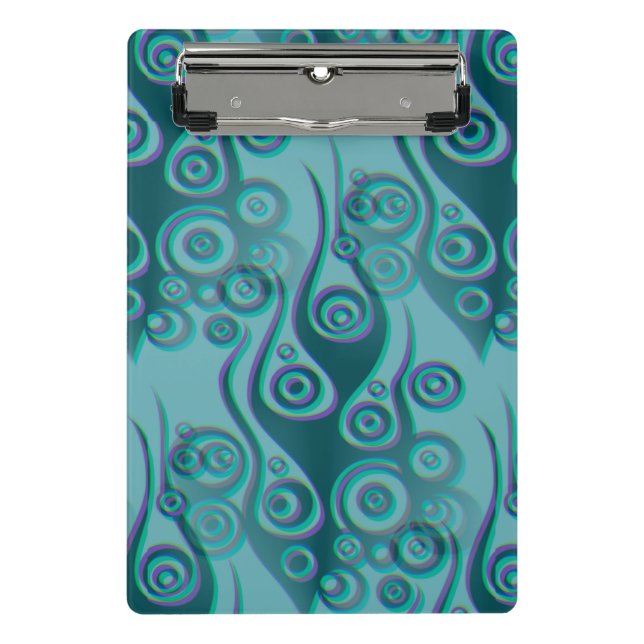Tattoo flames & circles pattern + your backgr. mini clipboard (Front)