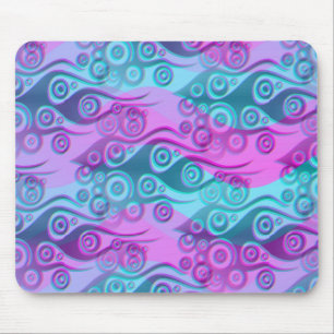 Tattoo flames & circles pattern + your backgr. mouse pad
