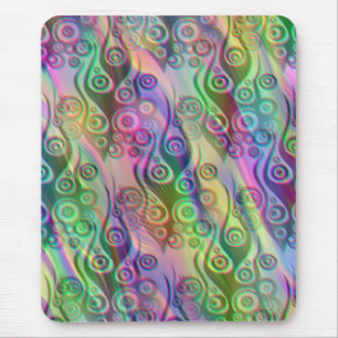 Tattoo flames & circles pattern + your backgr. mouse pad