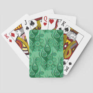 Tattoo flames & circles pattern + your backgr. playing cards