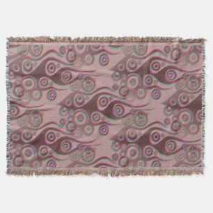 Tattoo flames & circles pattern + your backgr. throw blanket