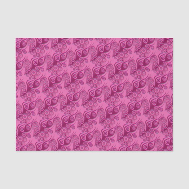 Tattoo flames & circles pattern + your backgr. tissue paper (Front)