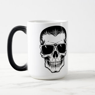 Tattoo Flash Art Skull in Sunglasses Magic Mug