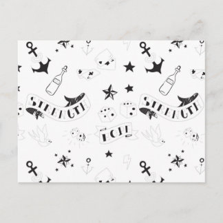 Tattoo Flash Hope Stickers Holiday Postcard