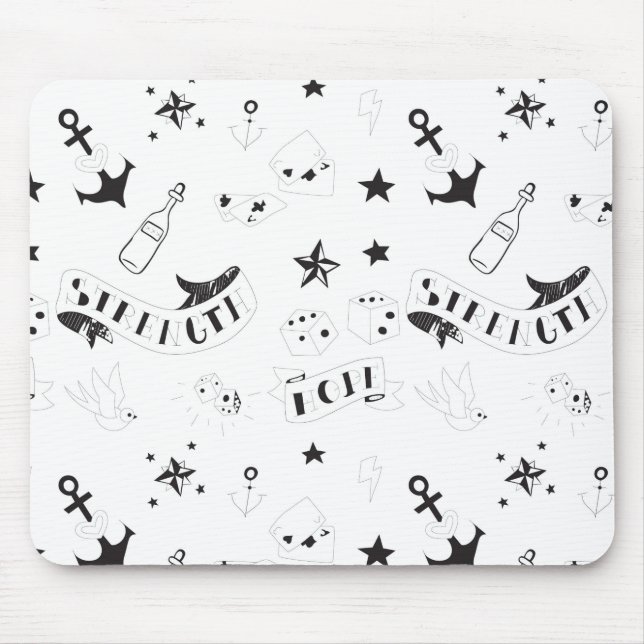 Tattoo Flash Hope Stickers Mouse Pad (Front)