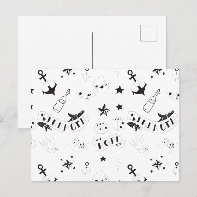 Tattoo Flash Hope Stickers Postcard (Front/Back)