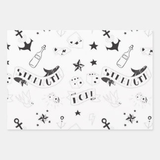 Tattoo Flash Hope Stickers Wrapping Paper Sheet