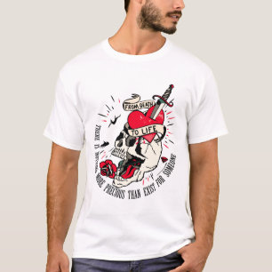 tattoo from death to life heart and death head da T-Shirt