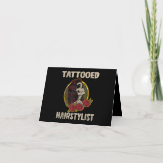 Tattoo Gift I Skull Women Hairdresser Card