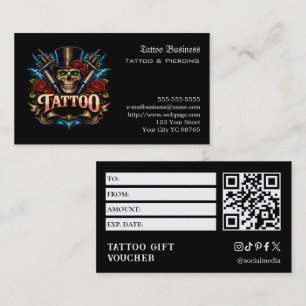 Tattoo Gift Voucher Business Card