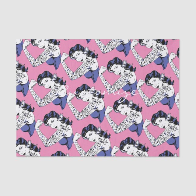 Tattoo Girl Arm Up Thunder_Cove Tissue Paper (Front)