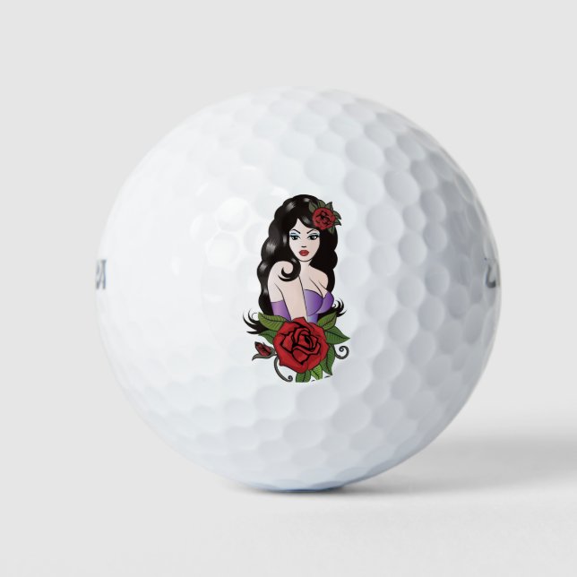 Tattoo Girl Golf Balls (Front)