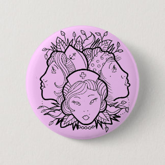 tattoo girls 2 inch round button
