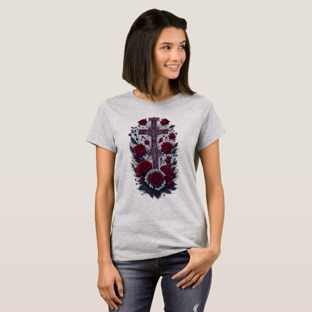 Tattoo gothic cross 8 T-Shirt (Front Full)