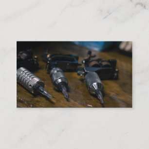 Tattoo gun business card, colour card