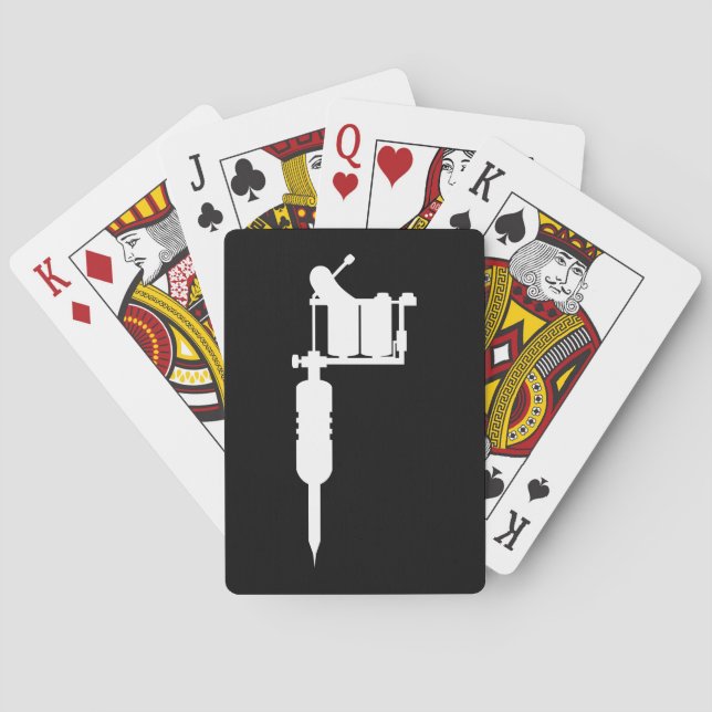 tattoo gun playing cards (Back)
