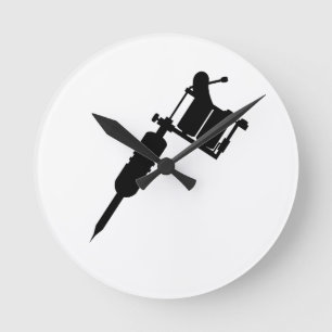 tattoo gun round clock