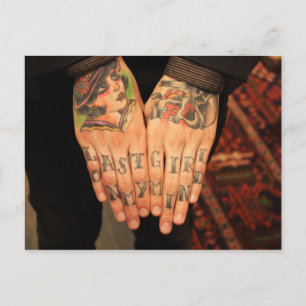 Tattoo, Ink, Last Girl on My Mind, Hands Postcard