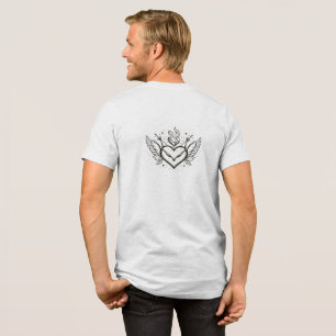 Tattoo-Inspired Heart Design T-shirt Tri-Blend Shirt