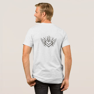 Tattoo-Inspired Heart Design T-shirt  Tri-Blend Shirt