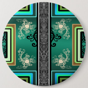 Tattoo Jade Design 6 Inch Round Button