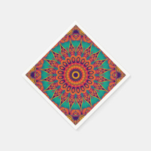 Tattoo Kaleidoscope Fractal Napkin