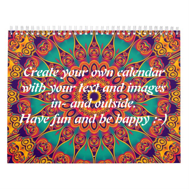 Tattoo Kaleidoscope II + your text & images Calendar (Cover)