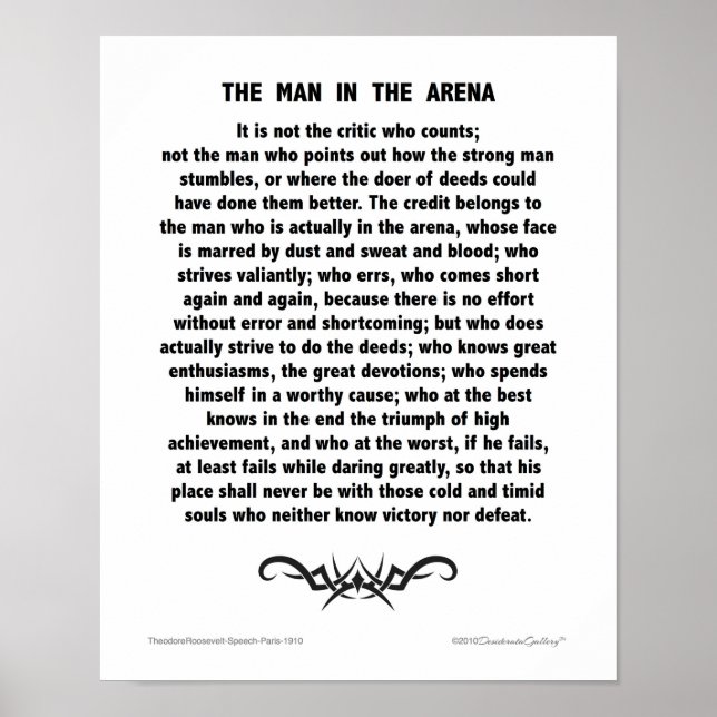 Tattoo Man In The Arena Poster (Front)