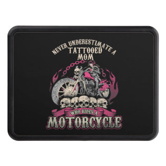 Tattoo Mom Biker Never Underestimate Motorcycle Trailer Hitch Cover