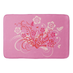 Tattoo of Flowers -  Bath Mat