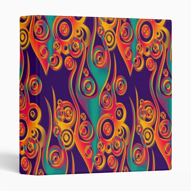 Tattoo Pattern Art - flames & circles Binder (Front/Spine)