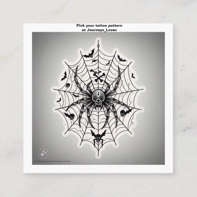 Tattoo Pattern Business Card (Back)