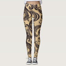Tattoo pattern leggings