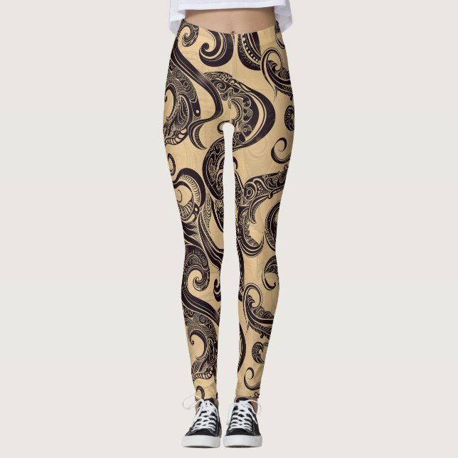 Tattoo pattern leggings (Front)