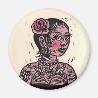 Tattoo Pin Up Girl Magnet